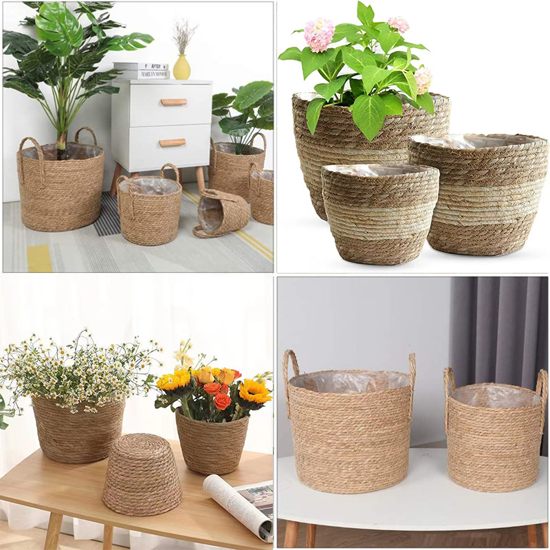 Rattan Tray Handle - 1 szt. Ręcznie plecione kosze z