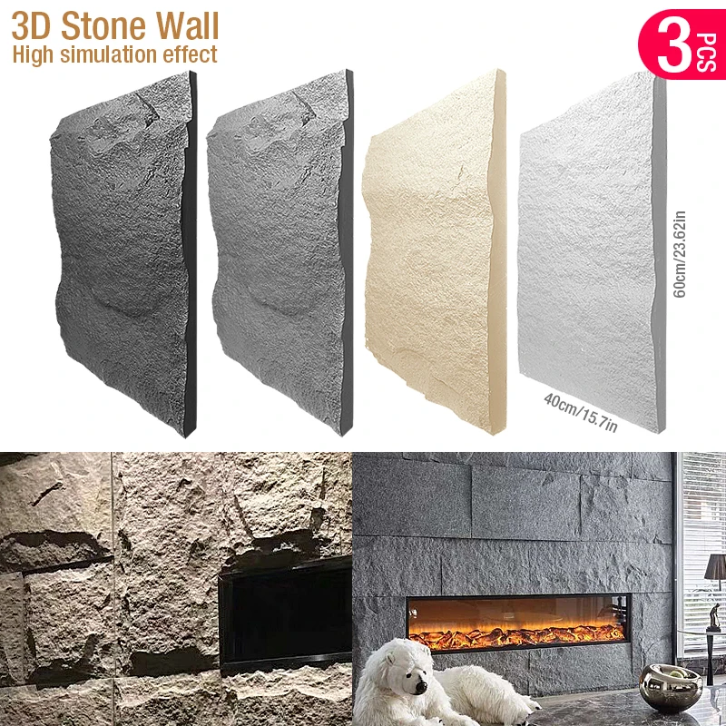 Wall Panel 3D Texture - 60x40cm pudełko kamienna tekstura 3D panel