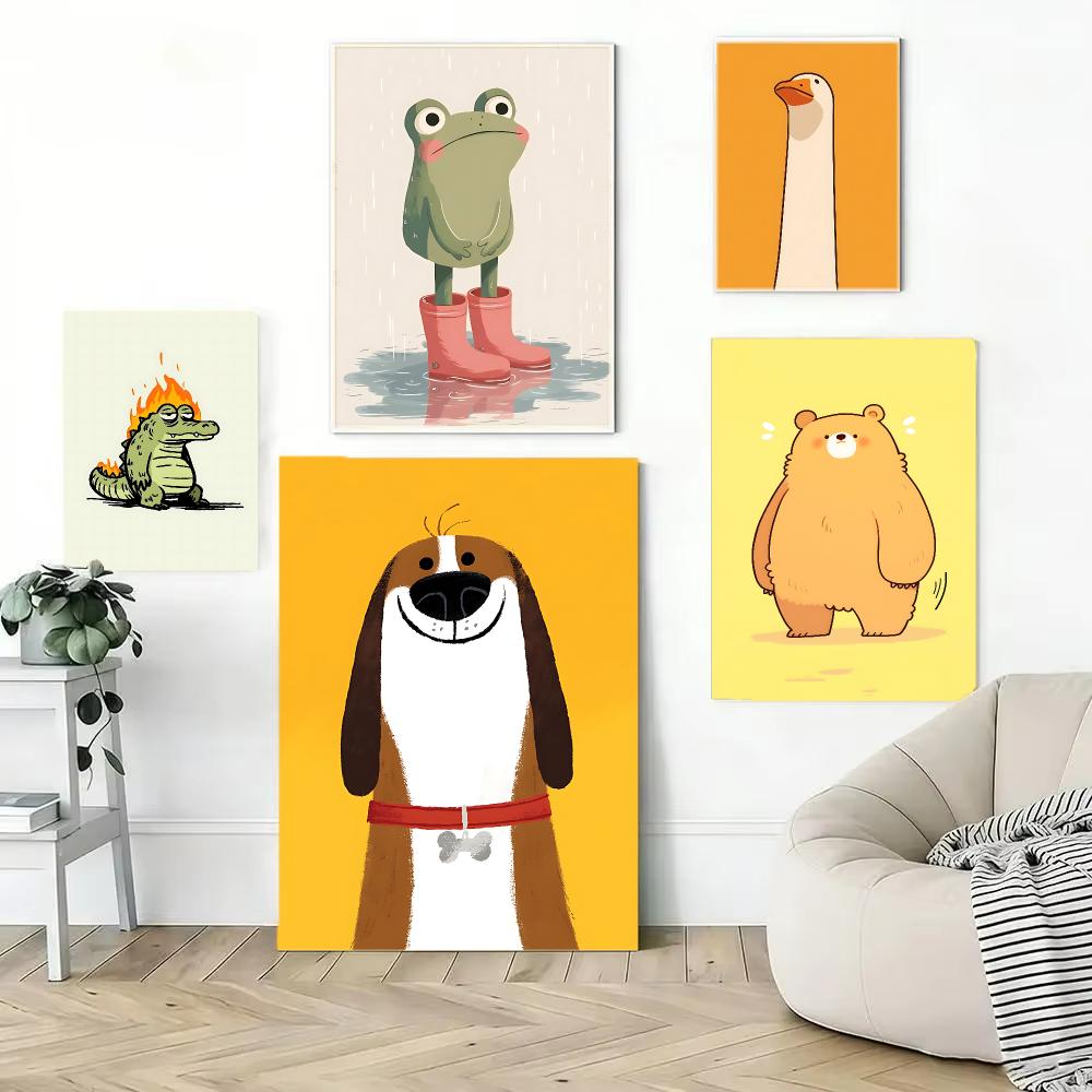 Interior Design With Wallpaper - Uroczy plakat z motywem zwierząt, dekoracja
