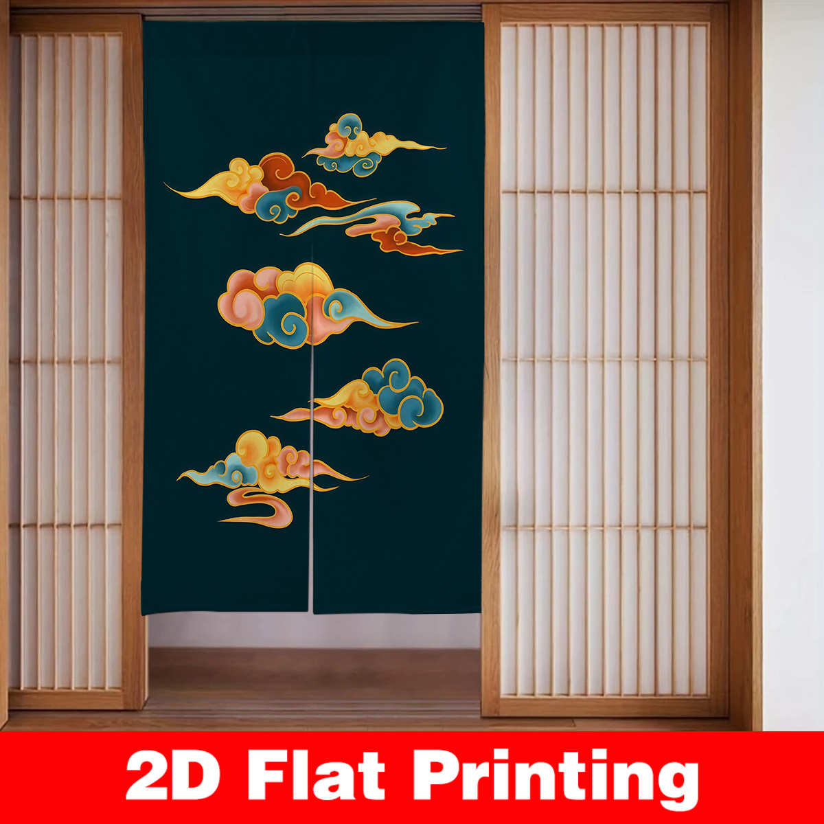 Interior Design Zen Style - Japońska kurtyna drzwiowa, parawan, dekoracja pokoju,
