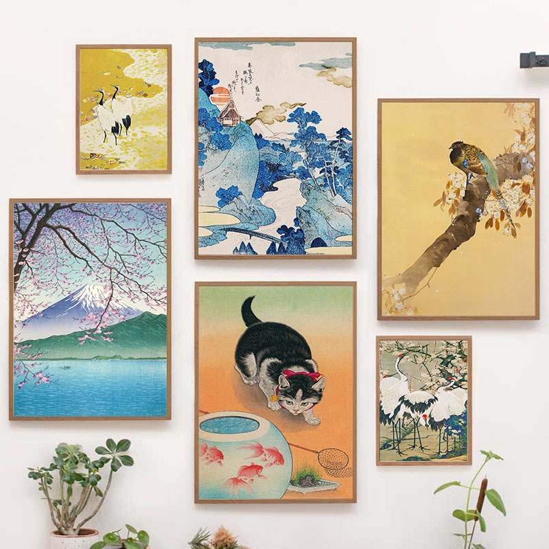 Interior Design Drawing - Japońskie obrazy na płótnie Katsushika Hokusai,