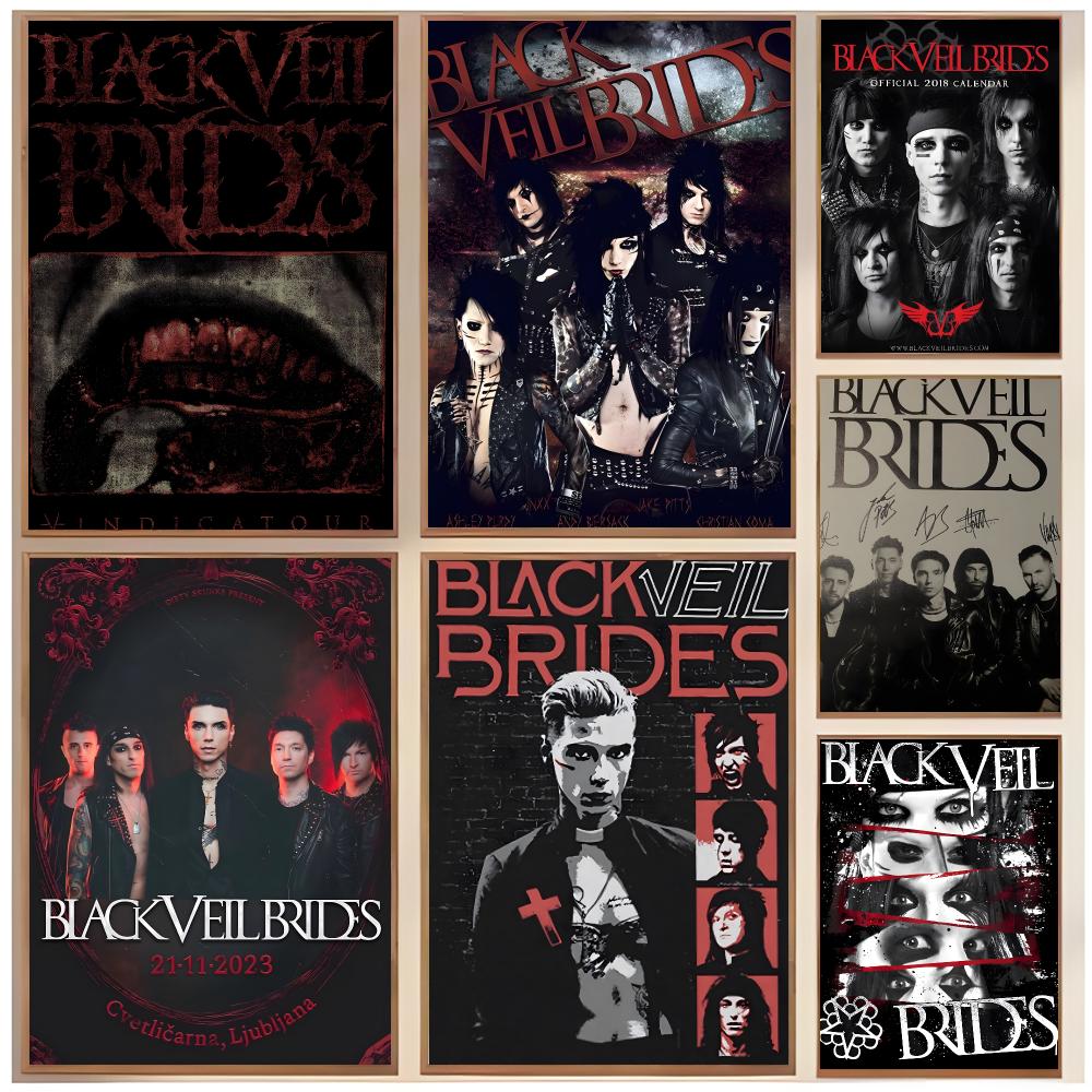 Interior Design With Wallpaper - Plakat zespołu rockowego B-Black Veil Brides