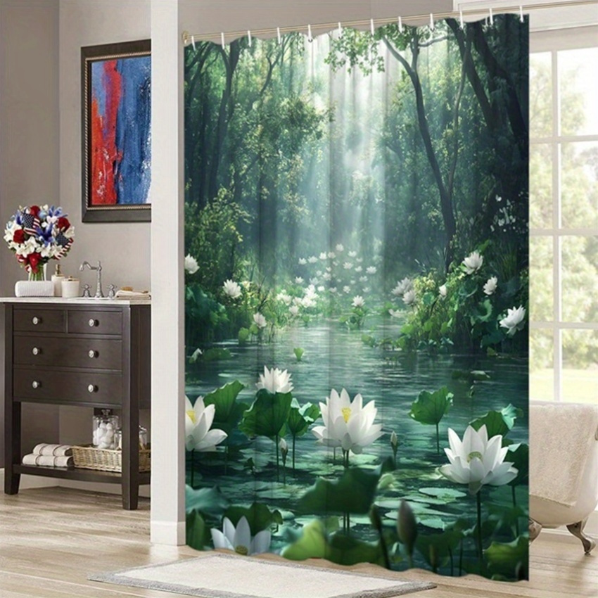 Zasłona prysznicowa z motywem  – Interior Design Zen Style recenzja i cena