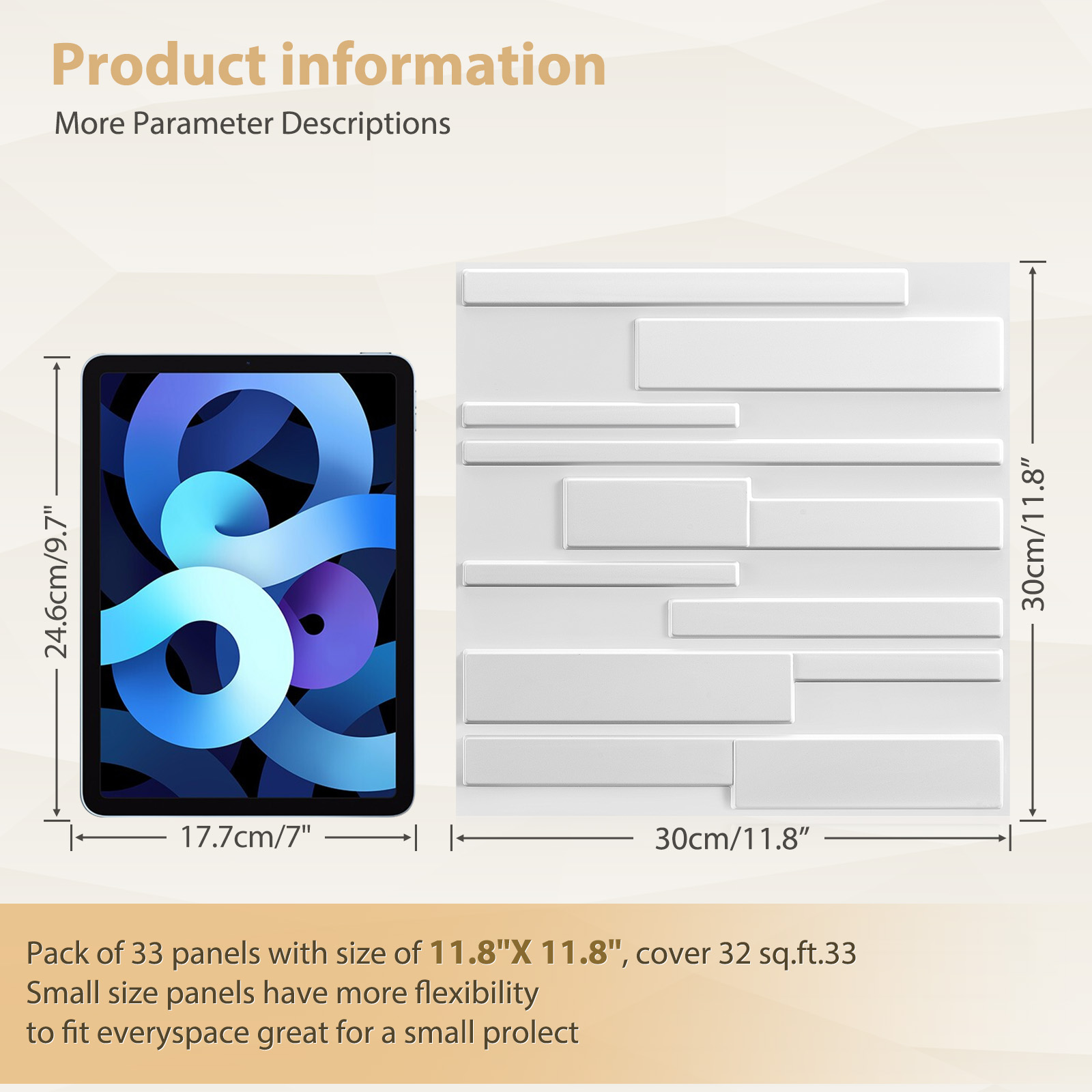 Panel ścienny 3D KUUJOJO z tek – Wall Panel 3D Texture recenzja i cena