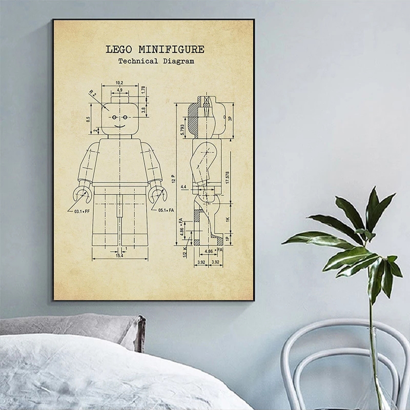 Legos Man Patent Vintage Poste – Interior Design Studio recenzja i cena