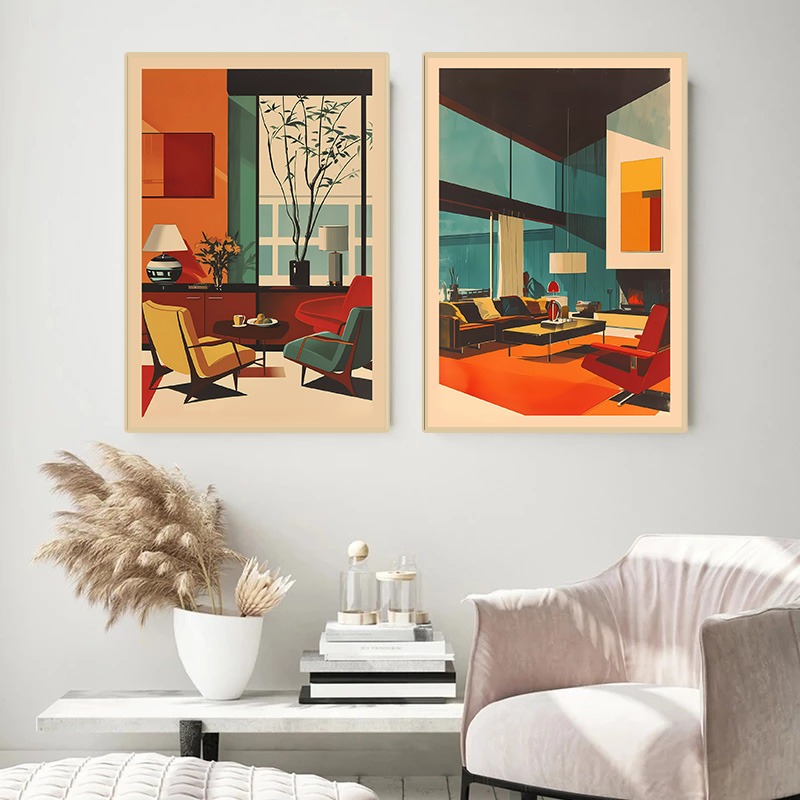 Bezramowy Vintage Plakat Archi – Interior Design Studio recenzja i cena