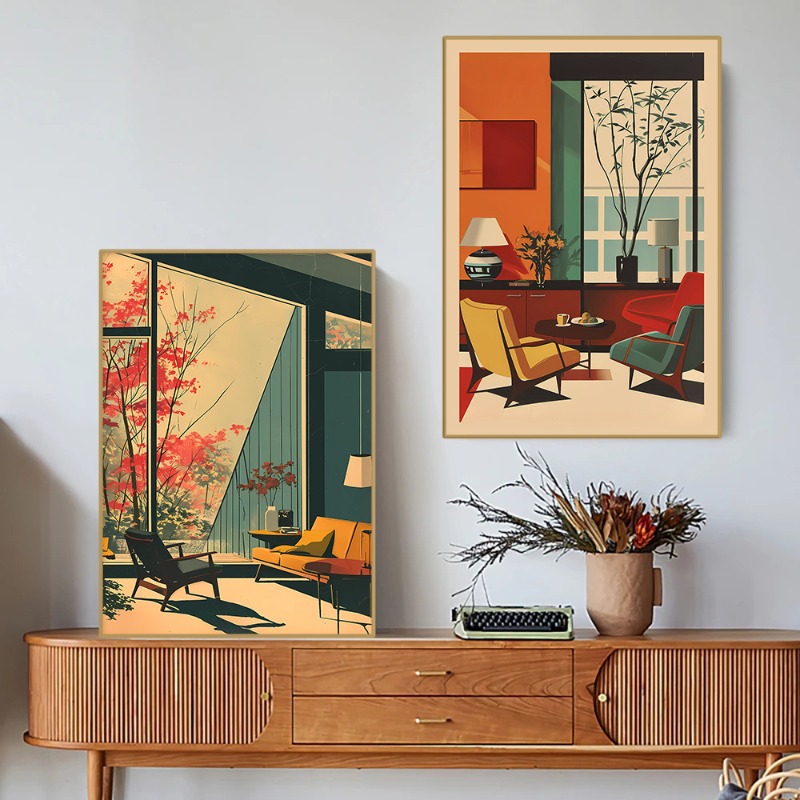 Bezramowy Vintage Plakat Archi – Interior Design Studio recenzja i cena