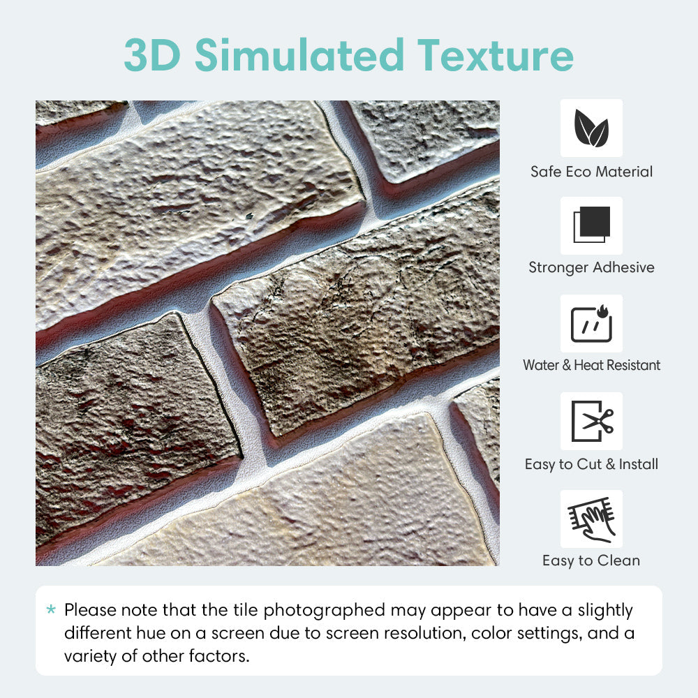 10 sztuk 3D Faux Brick Peel an – Wall Panel 3D Texture recenzja i cena