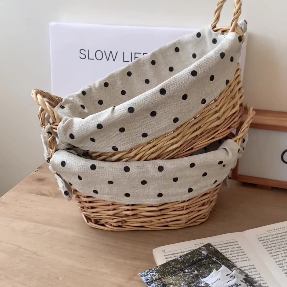 Kosze do przechowywania z tkan – Rattan Tray Handle recenzja i cena